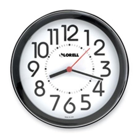 CLOCK CREATIONS Wall Clock- 9in.- Arabic Numerals- White Dial-Black Frame CL127127